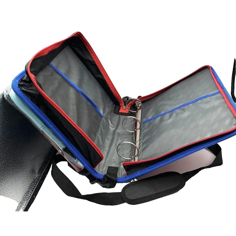 Case-it Monsters Eye Zipper Binder Laptop Case & Pouch‎ red blue 2